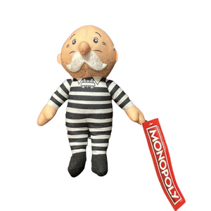 Monopoly  Mr monopoly go directly to jail Plush Toy - Black and White